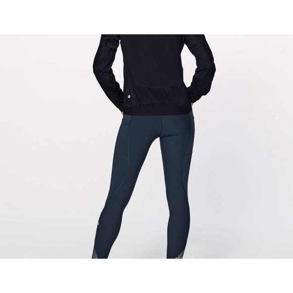 Lululemon Run On Jacket 10 Blue womens Midnight Navy Waterproof Windbreaker - Picture 12 of 16